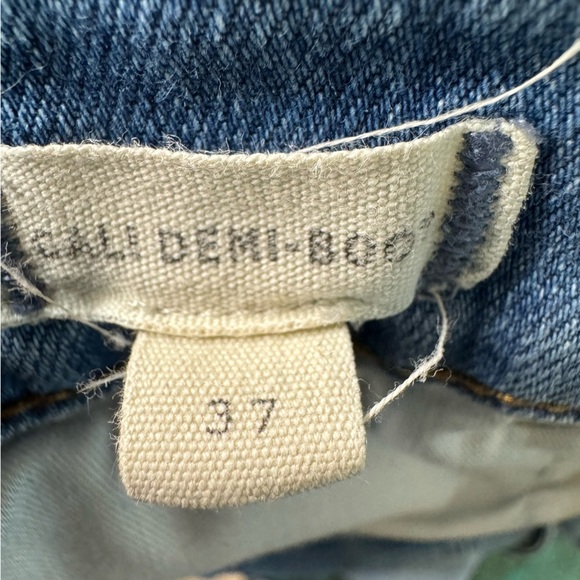 Madewell Cali Demi Boot Rolled Hem Jeans Size 37= Size 24 Casual Denim - Picture 10 of 14